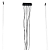Pendente Carlota 7XG9 Halopin Max 10W 113cmX14cmX21,5cm Preto Branco IP20 YD011 - Imagem 5
