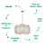 Pendente Strato 5XE14 Max 40W 56cmX32cm Transparente Dourado IP20 STR1PD01TR056 - Imagem 4