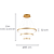 Pendente Led 75W 3000K 20X40X60cm Dourado DCD03009D - Imagem 6