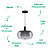 Pendente Led Capsula 3W 1800K 60lm 30cmX21cm PD2100 - Imagem 3