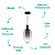 Pendente Led Capsula 4W 1800K 120lm 20cmX37cm PD2101 - Imagem 3