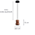 Pendente Led Sable 5W e 5.5W 3000K 723lm 10cmX13cm Amadeirado PD1976MD - Imagem 5