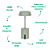 Abajur Led Tree 2W 3000K 143lm 11cmX22cm Dimerizavel Verde AB1840VD - Imagem 3