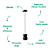 Pendente Led Sable 5We 5,5W 3000K 723lm 10cmX13cm Preto PD1976PT - Imagem 3