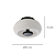 Plafon Led Poche 7,6W 2700K 450lm 16cmX9cm Preto PL1844PT - Imagem 6
