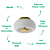 Plafon Led Poche 7,6W 2700K 450lm 16cmX9cm Dourado PL1844DO - Imagem 3