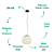 Pendente Cloud E27 40W 30cmX26cm Preto PD1496PT - Imagem 3
