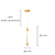 Pendente Led 5W 3000K Dourado 5cmX30cm (Dcd02105) QD05116D - Imagem 5