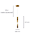 Pendente Led Sonik 12W 3000K 600lm 5cmx41cm Dourado PD1658DO - Imagem 6
