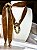 Colar Veludo com Pingente Abstrato Ouro - Imagem 3