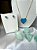 Conjunto colar e brincos Ouro CORAÇÃO em pedra fusion Blue - Imagem 1