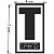 Placa Braille Batente Elevador "T" PVC 7x4cm - Sinalização Acessível - Imagem 3