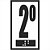 Placa Braille Batente Elevador "2" PVC 7x4cm - Sinalização Acessível - Imagem 1