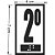 Placa Braille Batente Elevador "2" PVC 7x4cm - Sinalização Acessível - Imagem 3