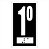Placa Braille Batente Elevador "1" PVC 7x4cm - Sinalização Acessível - Imagem 1