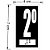 Placa Braille Batente Elevador "2" PVC 7x4cm - Sinalização Acessível - Imagem 3