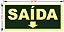 Placa Sinalização Fotoluminescente Saída Abaixo PS 1mm - Imagem 1