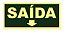 Placa Sinalização Fotoluminescente Saída Abaixo PS 1mm - Imagem 3