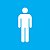 Placa PVC Pictograma Masculino 15x15cm - Imagem 1