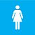 Placa PVC Pictograma Feminino 15x15cm - Imagem 1