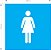Placa PVC Pictograma Feminino 15x15cm - Imagem 2