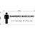 Placa Braile PVC Pictograma Masculino 20x8 cm - Imagem 2