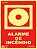 Placa Sinalizaçã Fotoluminescente Alarme Incêndio 20x20 ANTI - Imagem 2