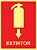 Placa Sinalização Fotoluminescente Extintor Seta 15x20 ANTI - Imagem 1