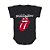 Body Bebê Rolling Stones Preto - Imagem 1