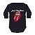 Body Bebê Manga Longa Rolling Stones Preto - Imagem 1