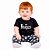 Body Bebê The Beatles Logo - Preto - Imagem 1