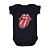 Body Bebê Rolling Stones Logo - Preto - Imagem 1