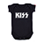 Body Bebê Kiss Logo - Preto - Imagem 1