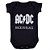 Body Bebê ACDC Back In Black - Preto - Imagem 1