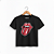 Camiseta Infantil Rolling Stones Logo - Preta - Imagem 1