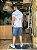 BERMUDA JEANS ESCURA C/CINTO - Imagem 3