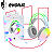 Headset Lumini Led Rainbow com Fio EG309 Evolut Branco - Imagem 2