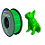 FILAMENTO 3D PLA 1.75MM MASTERPRINT SILK VERDE 1KG - Imagem 2