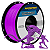 FILAMENTO 3D PETG 1.75MM MASTERPRINT FLUORESCENTE ROXO 1KG - Imagem 2