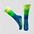 Meia Cano Médio Divertida em Poliamida Respingo - VERDE CITRICO/AZUL /AMARELO FLUOR - Imagem 1