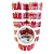 Kit 100 Fitas Adesivas Cuidado Frágil 48mm x 50m Fundo Branco Full Tape - Imagem 1