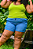 Shorts Feminino Plus Size Em Liocel Secret Glam - Imagem 1