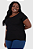 Blusa Básica Feminina Plus Size Manga Japonesa Em Viscose - Imagem 8