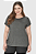 Blusa Básica Feminina Plus Size Manga Japonesa Em Viscose - Imagem 2
