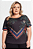 Blusa Manga Morcego Feminina Plus Size Preto Secret Glam - Imagem 1