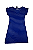 Vestido Positiva Japonesa Listrado Decote V Cor Do Céu - Imagem 1