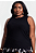 Regata Plus Size Em Ribana Canelada Secret Glam - Imagem 4