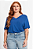 Blusa Meia Manga Feminina Plus Size Viscose Gola Em V Secret Glam - Imagem 1