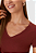 Blusa Básica Feminina Mullet Decote V em Viscose Stretch Malwee - Imagem 2