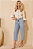 Calça Feminina Capri Barrel Algodão Assédio Jeans - Imagem 1